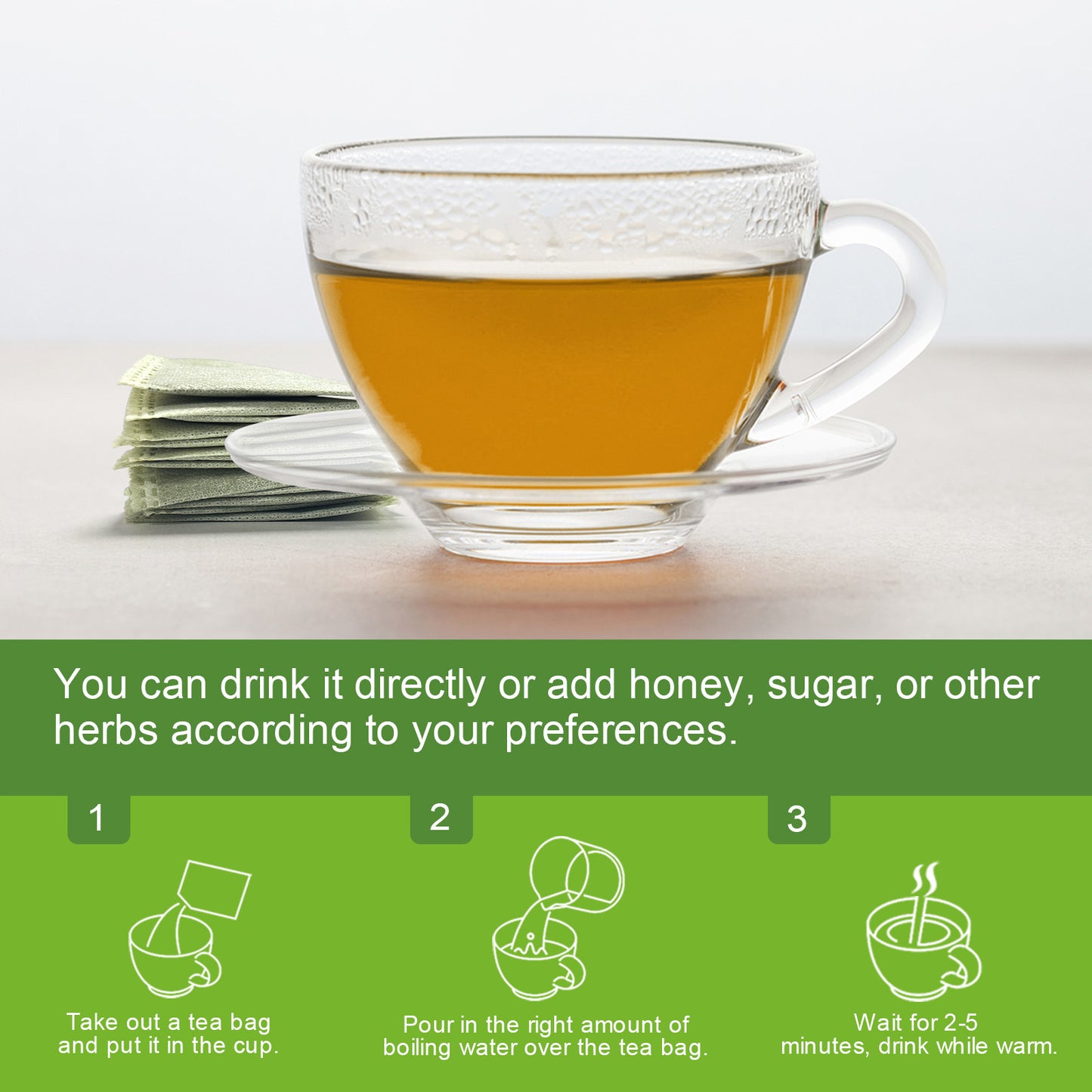 Natural Soursop Leaves Tea - Dried Soursop Graviola Leaves Herbal Tea bags for Immune Support, Antioxidant - Guanabana Leaves - Caffeine Free - 30 Tea Bags