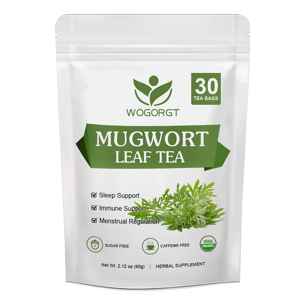 Mugwort Tea - Organic Mugwort Herb Tea, Dried Mugwort Tea Bags for Immune Support and Sleep Better, Caffeine Free - 30 Tea Bags