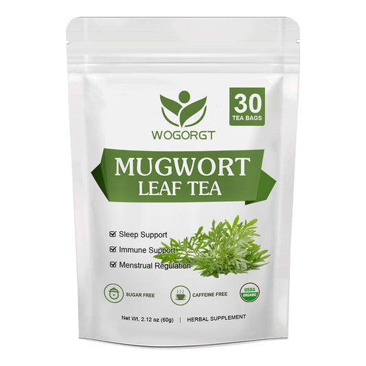 Mugwort Tea - Organic Mugwort Herb Tea, Dried Mugwort Tea Bags for Immune Support and Sleep Better, Caffeine Free - 30 Tea Bags