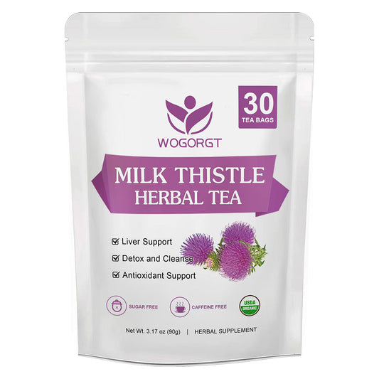 Milk Thistle Tea - Natural Milk Thistle Herbal Tea for Liver Cleanse, Antioxidant and Immune Support, Caffeine Free - 30 Tea Bags